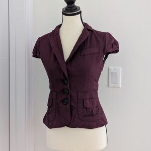 Nanette Lepore Plum Blazer And Skirt Suit - Size 2